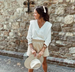 Chemisiers & Blouses-EASY-CLOTHES Blouse Athea - blancheEasy Clothes Blanche       