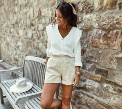 Chemisiers & Blouses-EASY-CLOTHES Blouse Athea - blancheEasy Clothes Blanche       