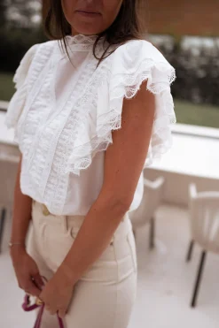 Chemisiers & Blouses-EASY-CLOTHES Blouse Carmen - écrueEasy Clothes Écrue