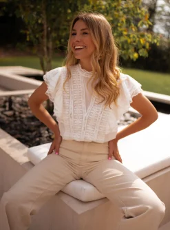 Chemisiers & Blouses-EASY-CLOTHES Blouse Carmen - écrueEasy Clothes Écrue