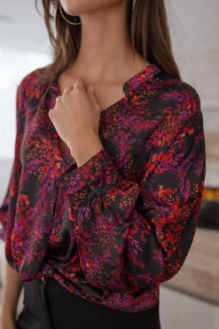 Chemisiers & Blouses-EASY-CLOTHES Blouse Catherine - à fleursEasy Clothes À fleurs       