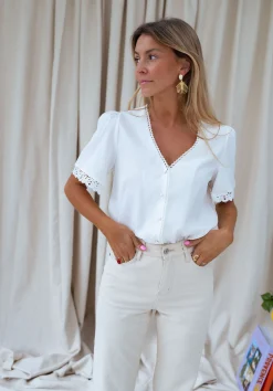 Chemisiers & Blouses-EASY-CLOTHES Blouse Celie - écrueEasy Clothes Écrue       