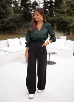 Chemisiers & Blouses-EASY-CLOTHES Blouse Daina - verteEasy Clothes Verte