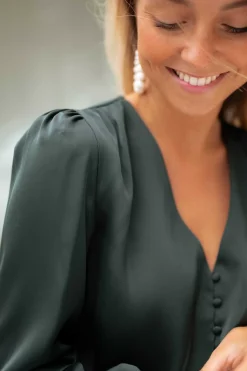 Chemisiers & Blouses-EASY-CLOTHES Blouse Daina - verteEasy Clothes Verte