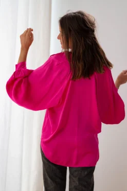 Chemisiers & Blouses-EASY-CLOTHES Blouse Enolla - roseEasy Clothes Rose