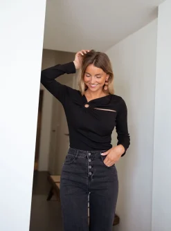 Chemisiers & Blouses-EASY-CLOTHES Blouse Evy - noireEasy Clothes Noire