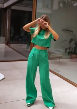 Chemisiers & Blouses-EASY-CLOTHES Blouse Felyse - verteEasy Clothes Verte       