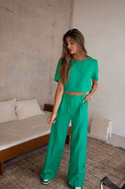 Chemisiers & Blouses-EASY-CLOTHES Blouse Felyse - verteEasy Clothes Verte       