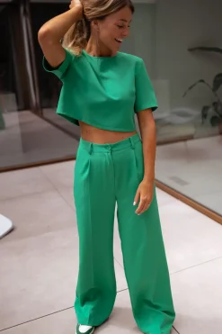 Chemisiers & Blouses-EASY-CLOTHES Blouse Felyse - verteEasy Clothes Verte       