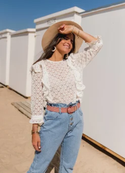 Chemisiers & Blouses-EASY-CLOTHES Blouse Filly - blancheEasy Clothes Blanche       