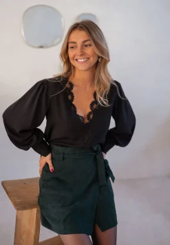 Chemisiers & Blouses-EASY-CLOTHES Blouse Gamora CREATION - noireEasy Clothes Noire       