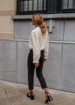 Chemisiers & Blouses-EASY-CLOTHES Blouse Gorgia Écrue - Originale - Manches Longues & LooseEasy Clothes Écrue       