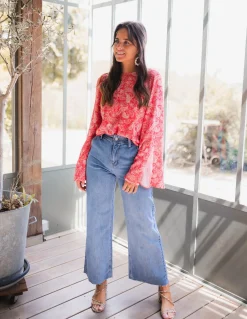 Chemisiers & Blouses-EASY-CLOTHES Blouse Hopi CREATION - rougeEasy Clothes Rouge       
