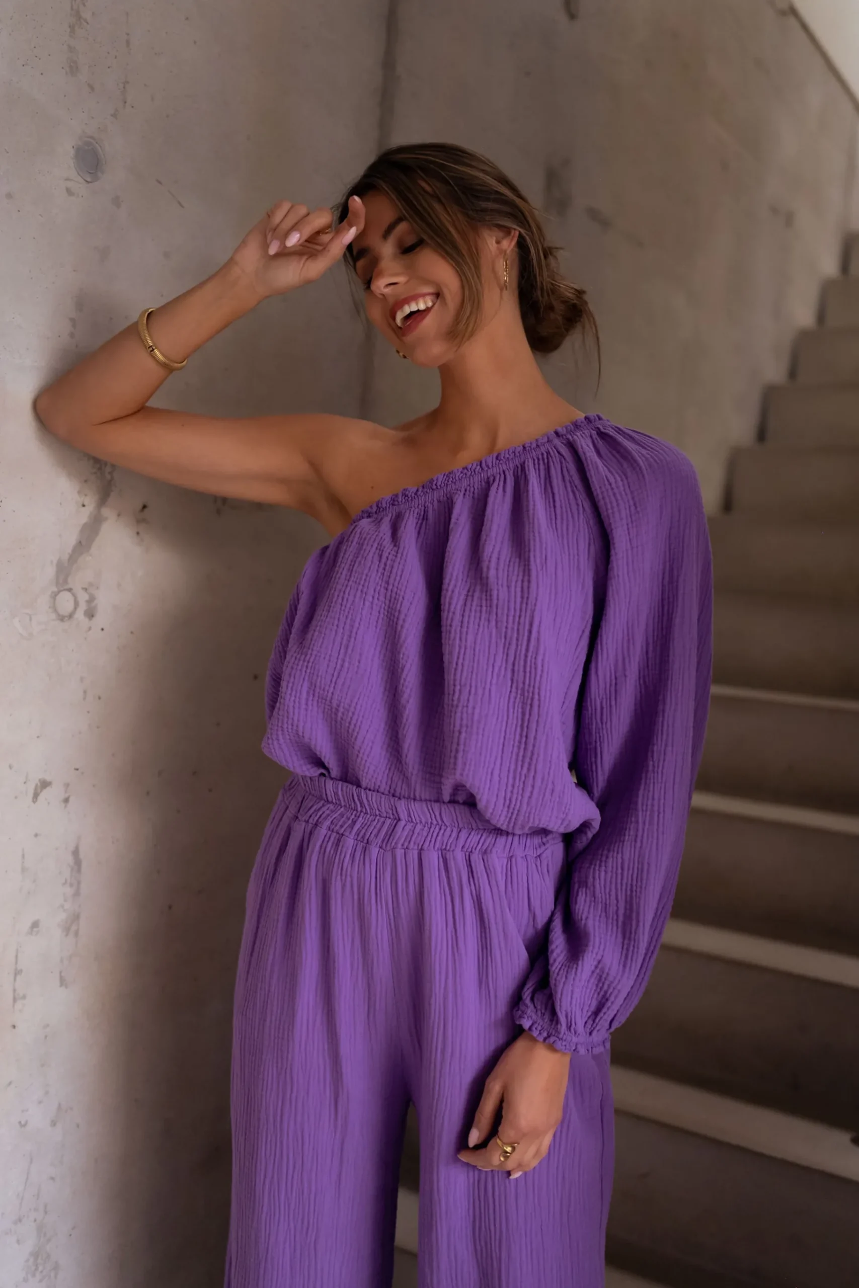 Chemisiers & Blouses-EASY-CLOTHES Blouse Hortense - mauveEasy Clothes Mauve