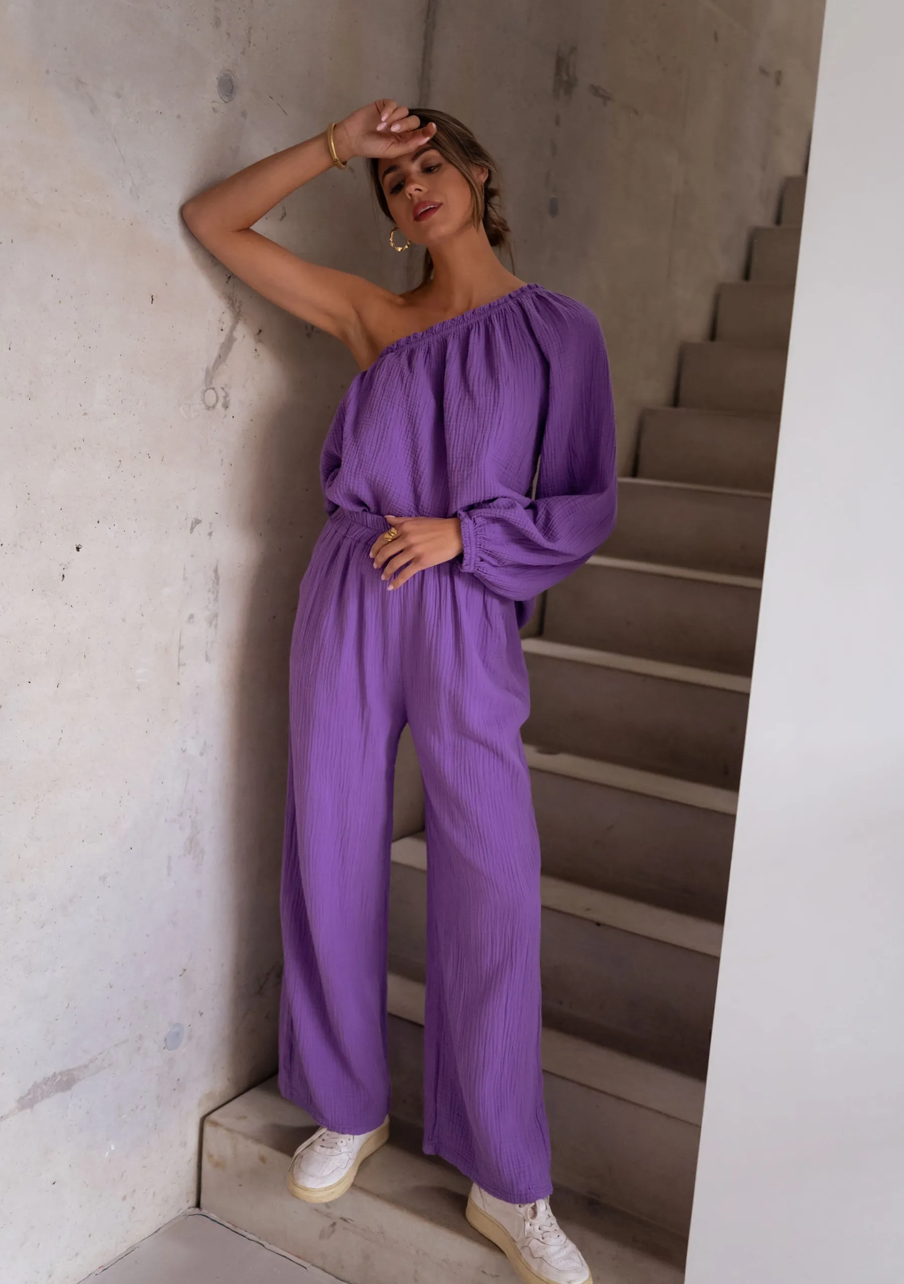 Chemisiers & Blouses-EASY-CLOTHES Blouse Hortense - mauveEasy Clothes Mauve