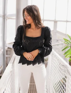 Chemisiers & Blouses-EASY-CLOTHES Blouse Jody CREATION - noireEasy Clothes Noire       