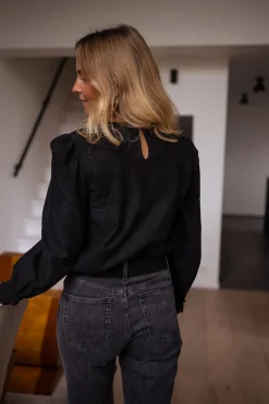 Chemisiers & Blouses-EASY-CLOTHES Blouse Jone - noireEasy Clothes Noire       