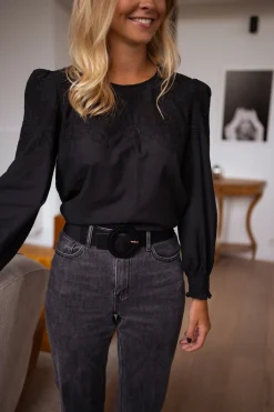 Chemisiers & Blouses-EASY-CLOTHES Blouse Jone - noireEasy Clothes Noire       
