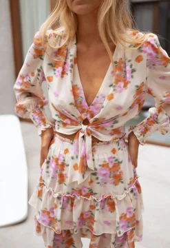 Chemisiers & Blouses-EASY-CLOTHES Blouse Juliana - fleurieEasy Clothes Fleurie       