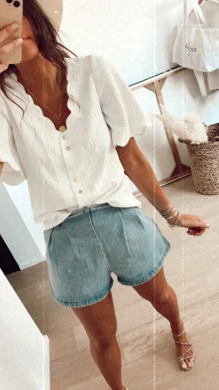Chemisiers & Blouses-EASY-CLOTHES Blouse Kathy - blancheEasy Clothes Blanche       
