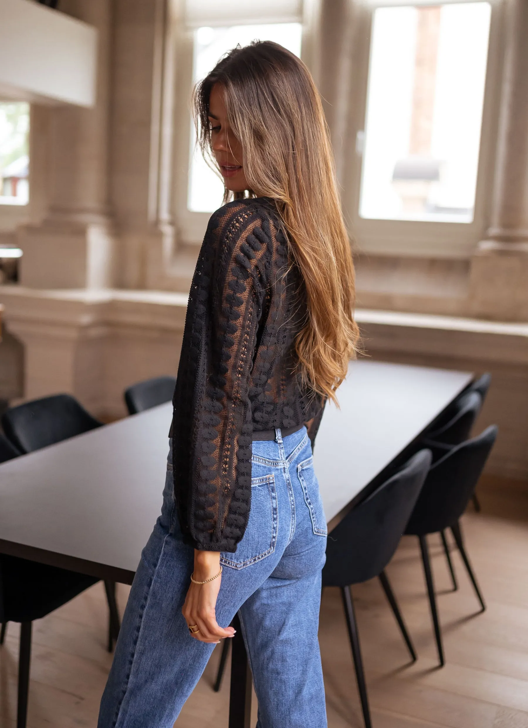 Chemisiers & Blouses-EASY-CLOTHES Blouse Laslo - noireEasy Clothes Noire
