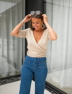 Chemisiers & Blouses-EASY-CLOTHES Blouse Mako - doréeEasy Clothes Dorée       