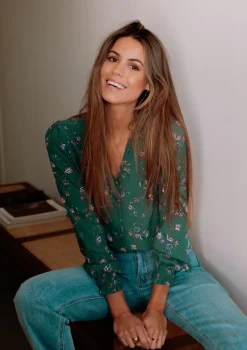 Chemisiers & Blouses-EASY-CLOTHES Blouse Mariata - verteEasy Clothes Verte