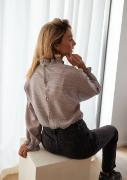 Chemisiers & Blouses-EASY-CLOTHES Blouse Maryse - à carreauxEasy Clothes À carreaux       