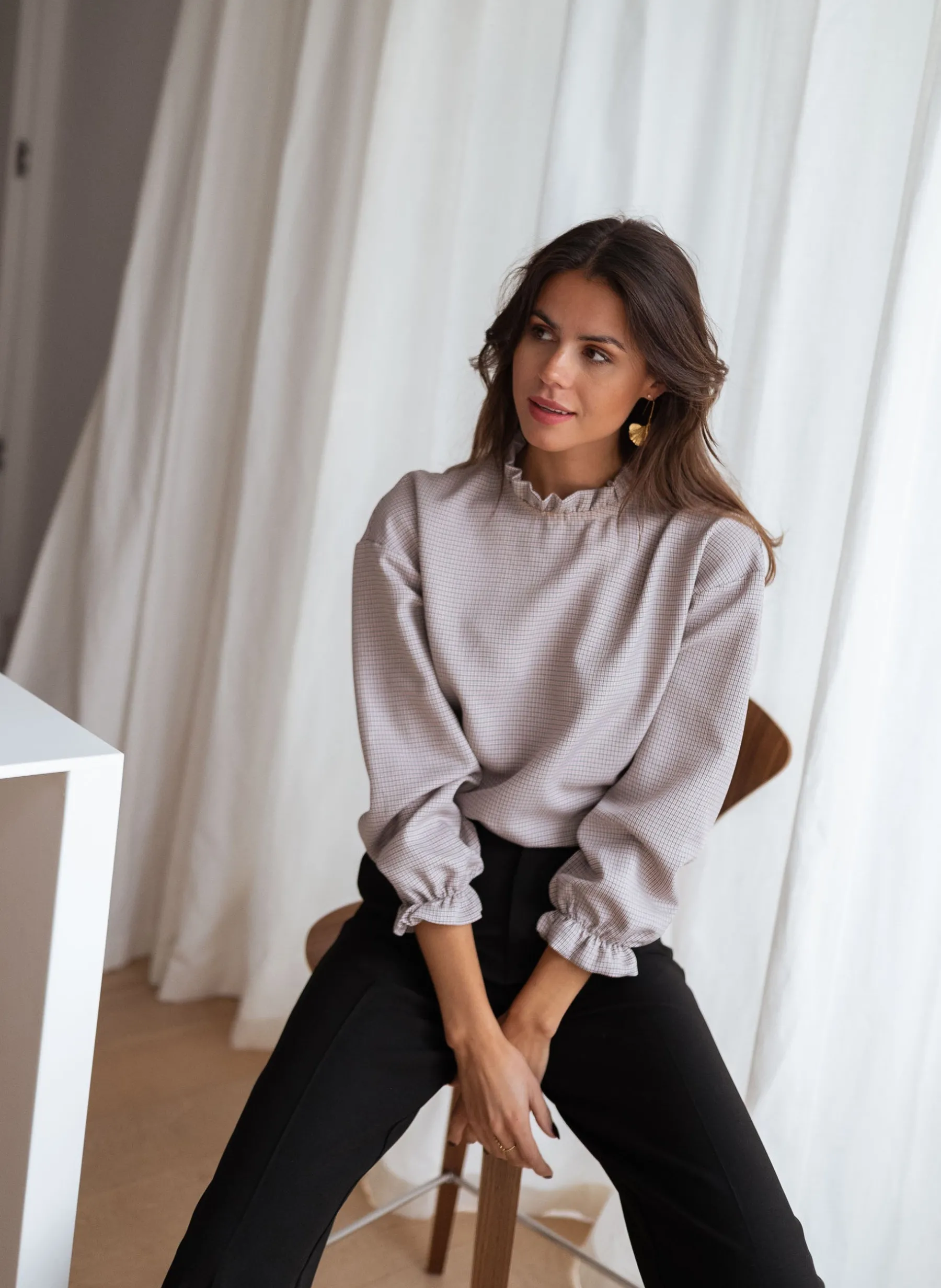 Chemisiers & Blouses-EASY-CLOTHES Blouse Maryse - à carreauxEasy Clothes À carreaux