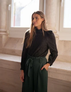 Chemisiers & Blouses-EASY-CLOTHES Blouse Meven - noireEasy Clothes Noire       