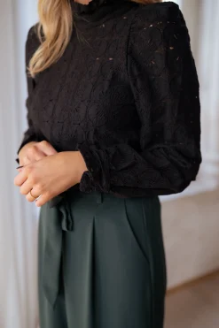 Chemisiers & Blouses-EASY-CLOTHES Blouse Meven - noireEasy Clothes Noire       