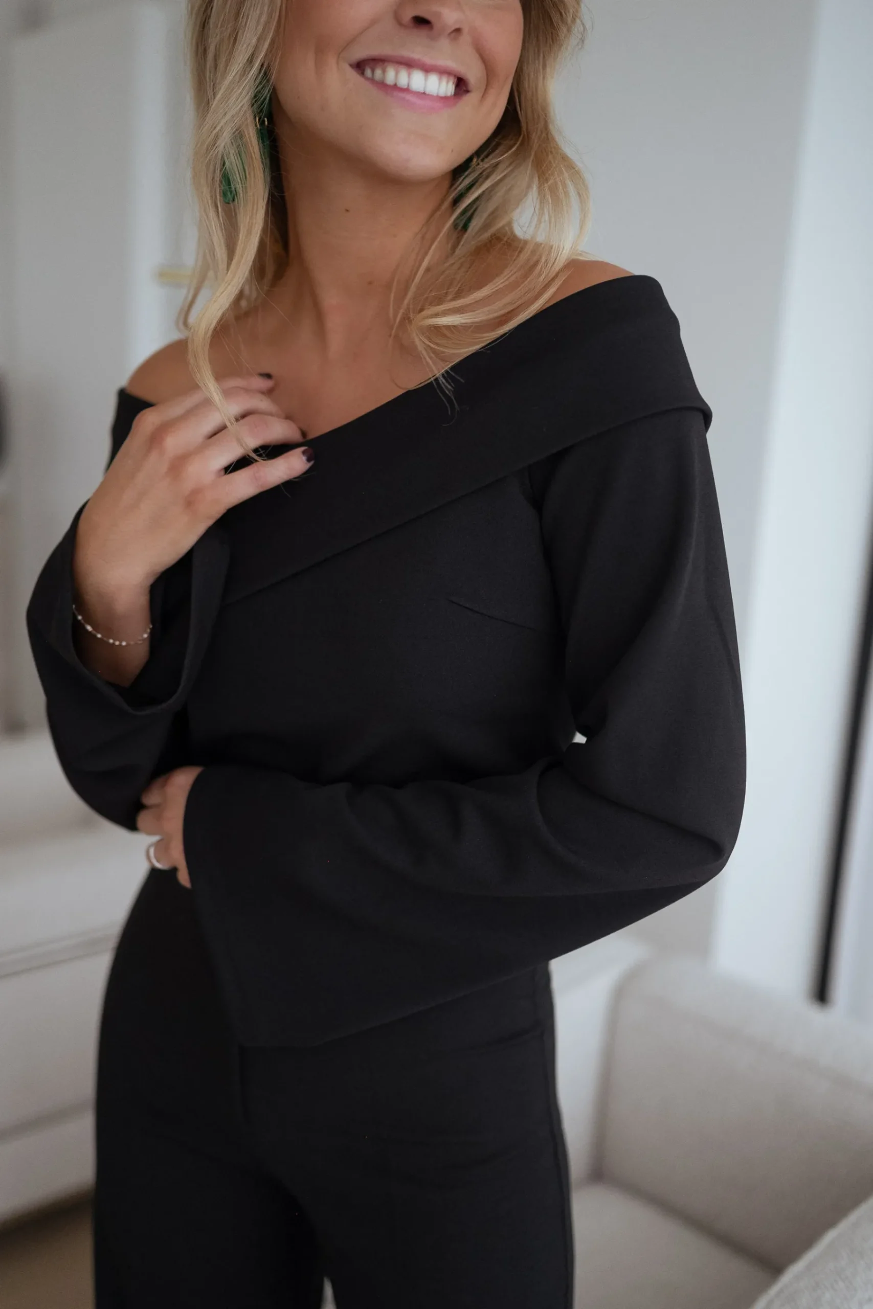 Chemisiers & Blouses-EASY-CLOTHES Blouse Nikie CREATION - noireEasy Clothes Noire