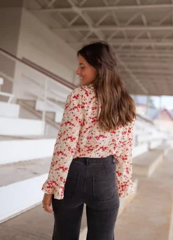 Chemisiers & Blouses-EASY-CLOTHES Blouse Olympe - à fleursEasy Clothes À fleurs