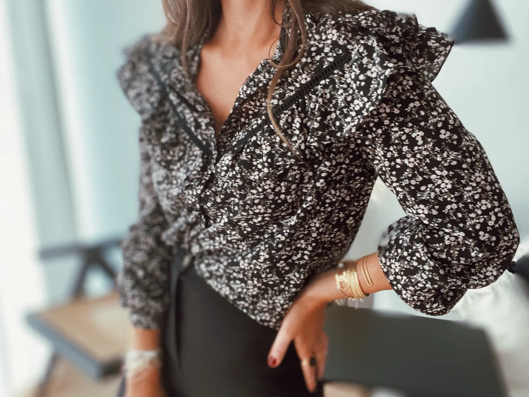 Chemisiers & Blouses-EASY-CLOTHES Blouse Ophé - noireEasy Clothes Noire