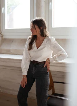 Chemisiers & Blouses-EASY-CLOTHES Blouse Otis - écrueEasy Clothes Écrue