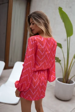 Chemisiers & Blouses-EASY-CLOTHES Blouse Suzy CREATION - rouge et mauveEasy Clothes Rouge et mauve       