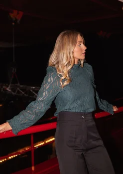 Chemisiers & Blouses-EASY-CLOTHES Blouse Tessa - verteEasy Clothes Verte       