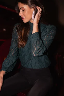 Chemisiers & Blouses-EASY-CLOTHES Blouse Tessa - verteEasy Clothes Verte       