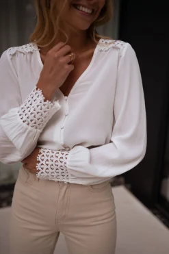 Chemisiers & Blouses-EASY-CLOTHES Blouse Yena - blancheEasy Clothes Blanche