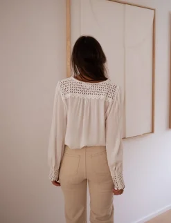 Chemisiers & Blouses-EASY-CLOTHES Blouse Yena - blancheEasy Clothes Blanche       