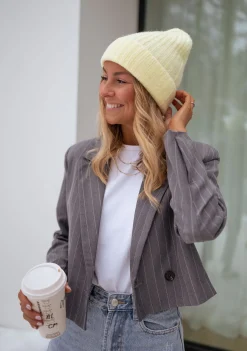 Bonnets & Gants-EASY-CLOTHES Bonnet Letty - jauneEasy Clothes Jaune       