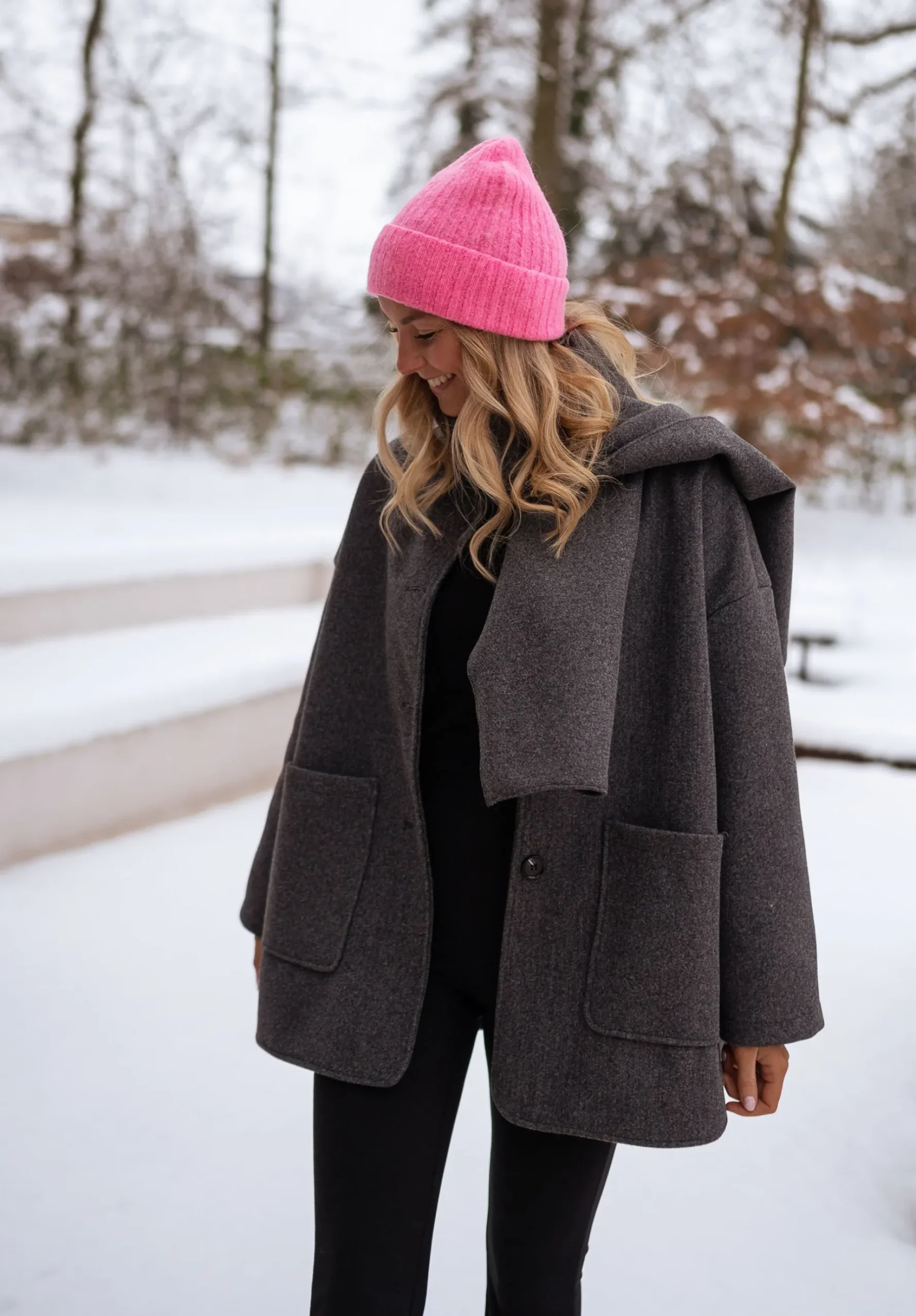 Bonnets & Gants-EASY-CLOTHES Bonnet Letty - roseEasy Clothes Rose