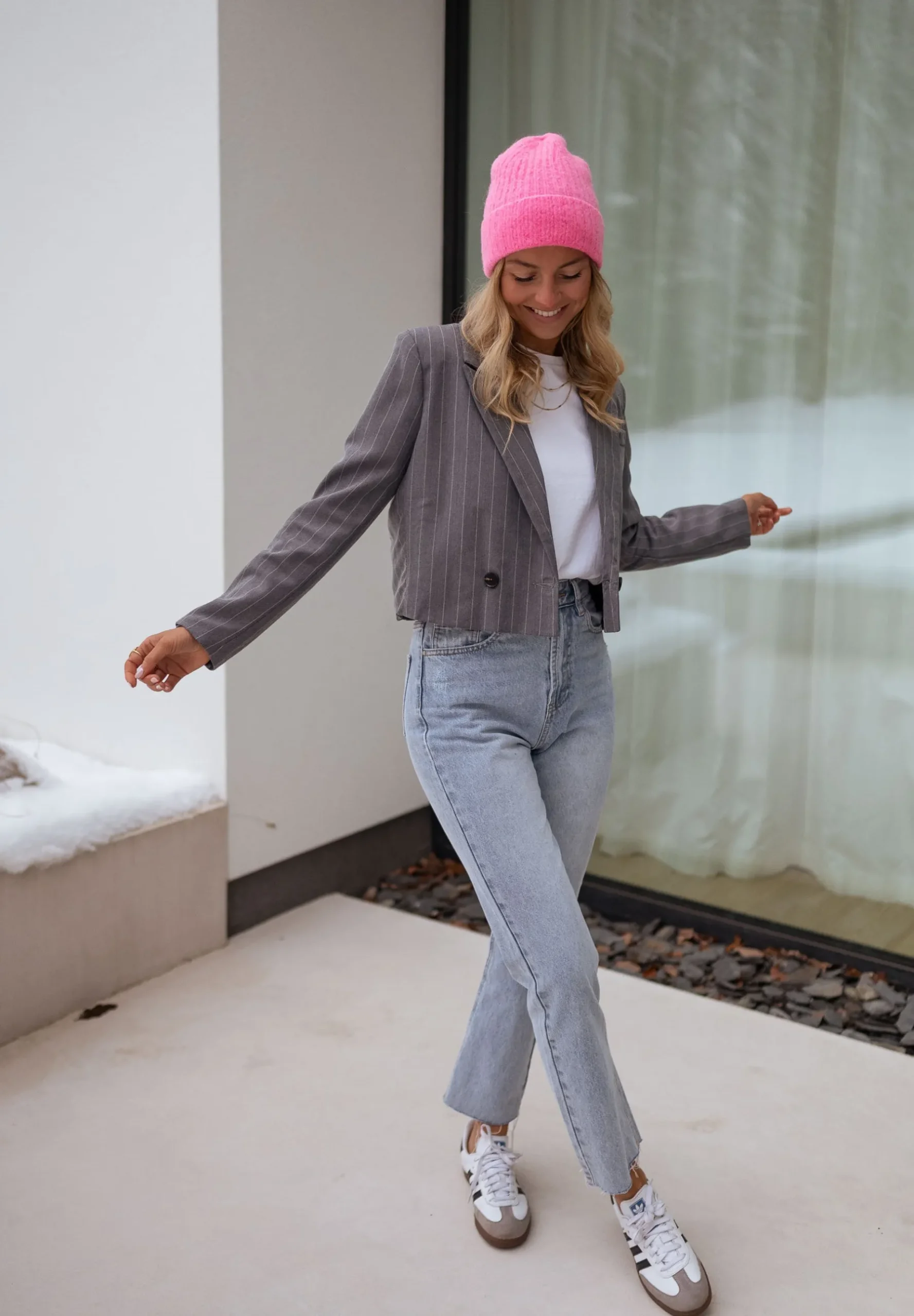 Bonnets & Gants-EASY-CLOTHES Bonnet Letty - roseEasy Clothes Rose