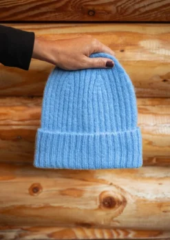Bonnets & Gants-EASY-CLOTHES Bonnet Sama - Bleu - En Maille & DouxEasy Clothes Bleu