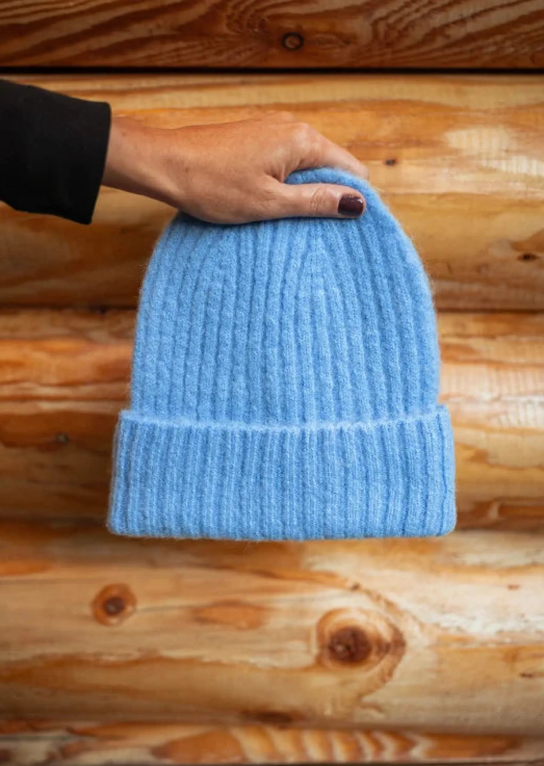 Bonnets & Gants-EASY-CLOTHES Bonnet Sama - Bleu - En Maille & DouxEasy Clothes Bleu