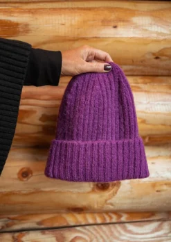 Bonnets & Gants-EASY-CLOTHES Bonnet Sama - Mauve - En Maille & DouxEasy Clothes Mauve       