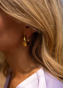 Boucles d'oreilles-EASY-CLOTHES Boucles d’Oreilles - Elonie - Dorées - Bijoux Easy Clothes Dorées
