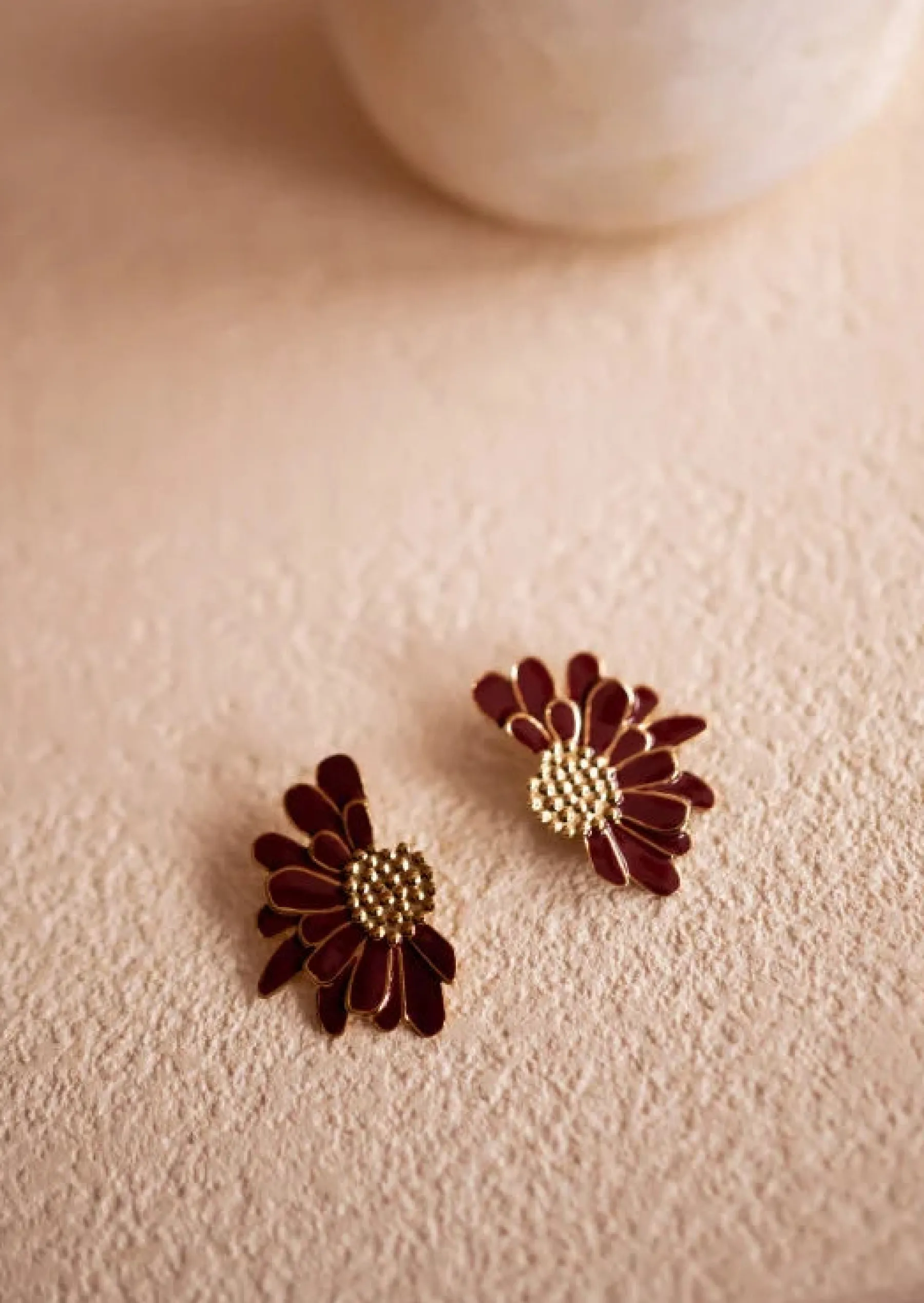 Boucles d'oreilles-EASY-CLOTHES Boucles d’Oreilles - Nalie - Dorées & BordeauxEasy Clothes Dorées