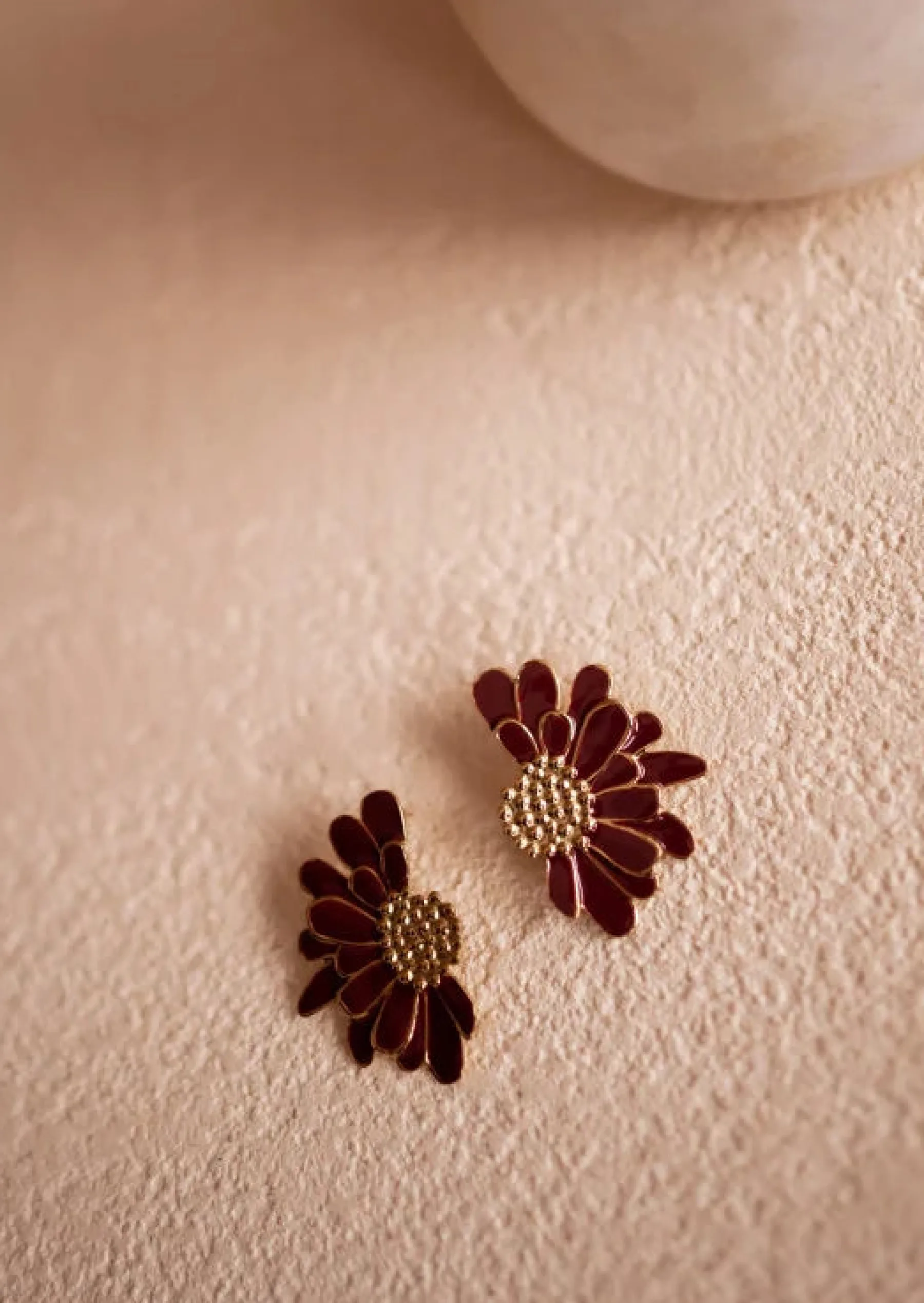 Boucles d'oreilles-EASY-CLOTHES Boucles d’Oreilles - Nalie - Dorées & BordeauxEasy Clothes Dorées