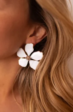 Boucles d'oreilles-EASY-CLOTHES Boucles d’Oreilles - Tyana - Fleurs BordeauxEasy Clothes Dorées       